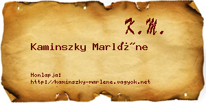 Kaminszky Marléne névjegykártya